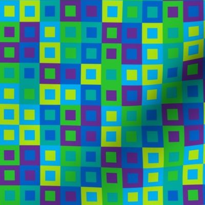 (F3) - Squares in squares in cool colors