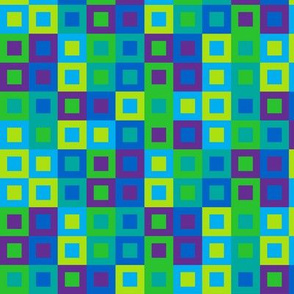 (F3) - Squares in squares in cool colors