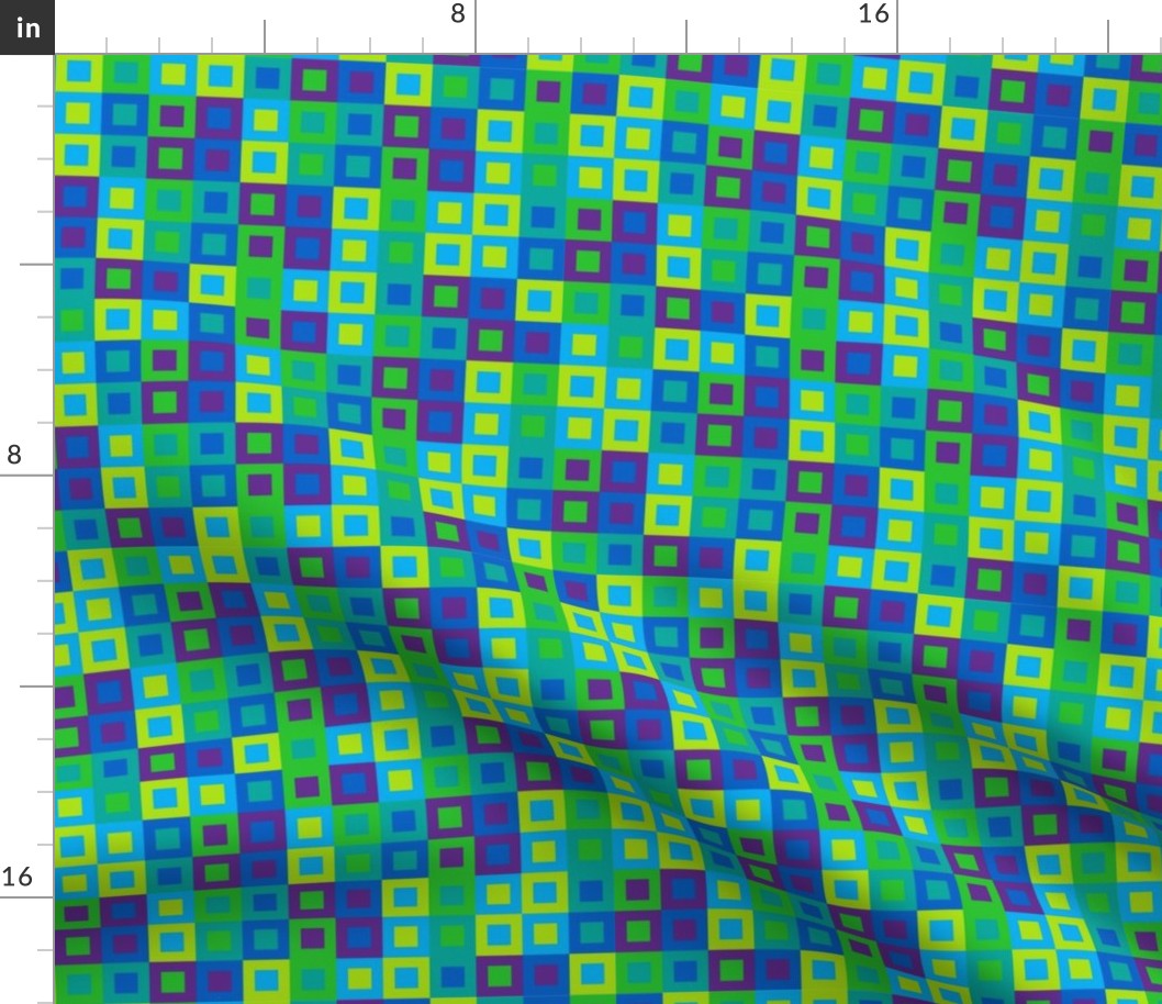 (F3) - Squares in squares in cool colors