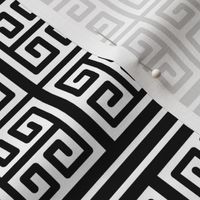 Black and White Greek Key Stripe