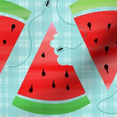Watercolor Watermelon Picnic - Ant Invasion