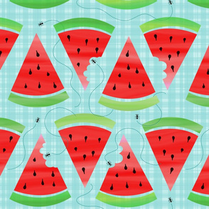 Watercolor Watermelon Picnic - Ant Invasion