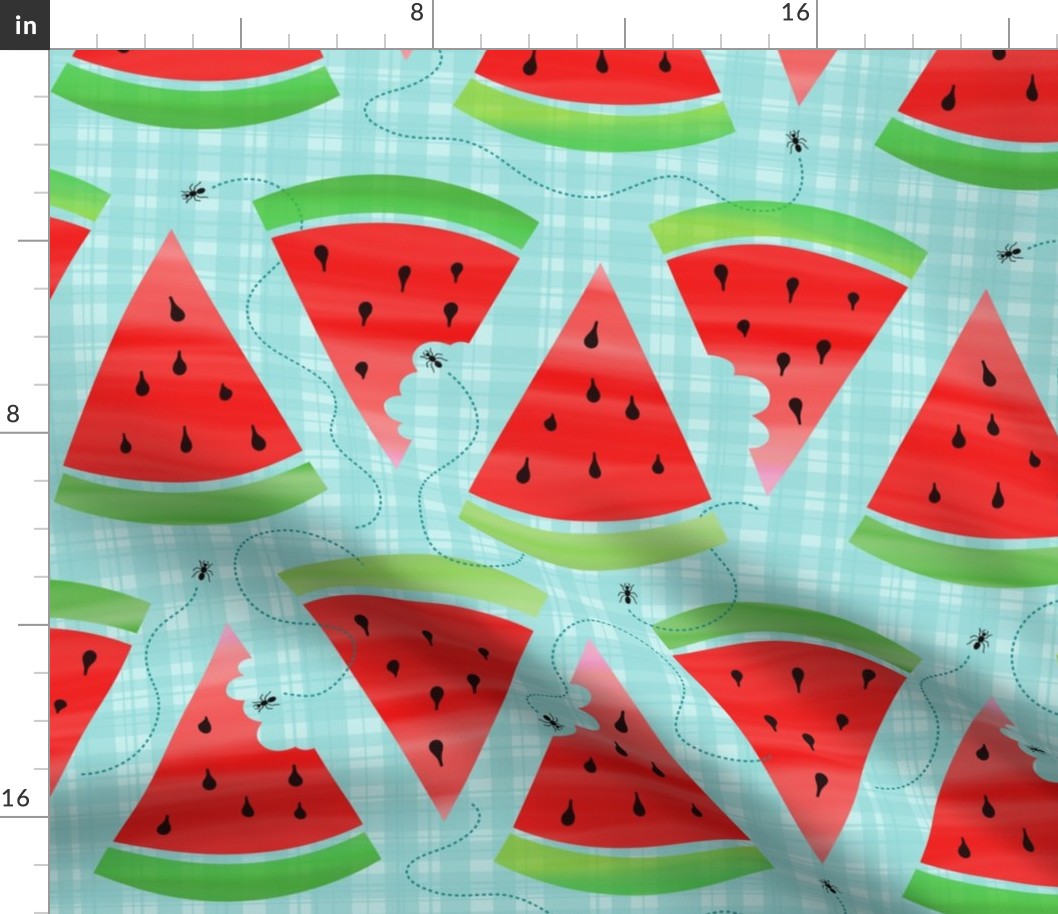 Watercolor Watermelon Picnic - Ant Invasion