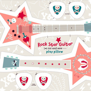 Rock Star Guitar play pillow