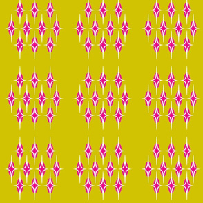 Criss Cross Pink on Gold