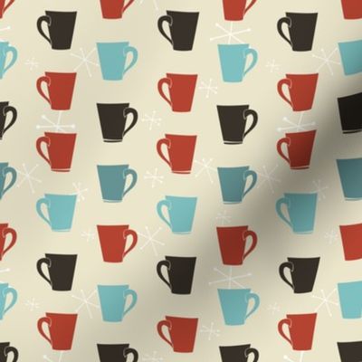 Retro Coffee Cups Pattern