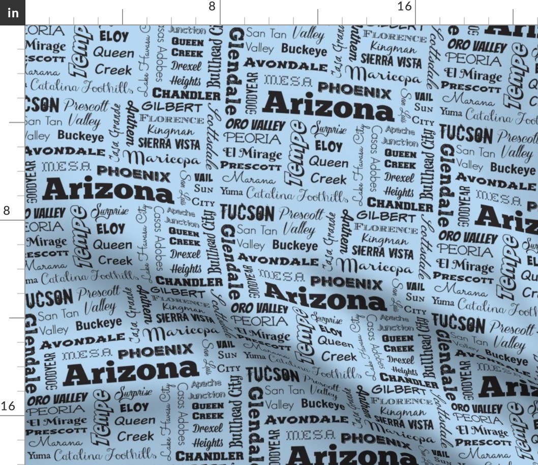 Arizona cities, blue