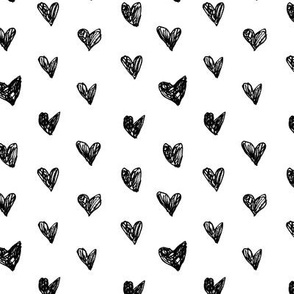 Ink doodle hearts