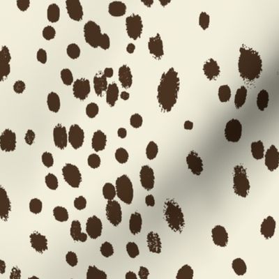 Cocoa Dots on warm white 