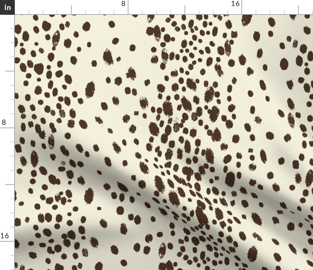 Cocoa Dots on warm white 