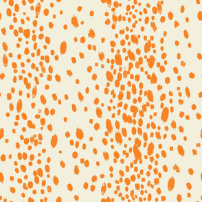 Orange Dots on warm white