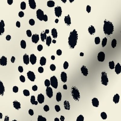 Charcoal Dots on warm white