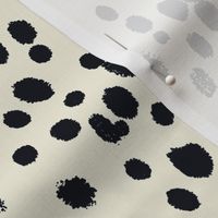 Charcoal Dots on warm white