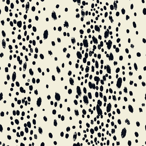 Charcoal Dots on warm white