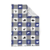 LG Wilderness Buffalo Check Animal BLUE