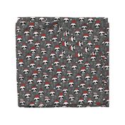 winter panda fabric  // winter holiday christmas design by andrea lauren cute panda fabric - grey