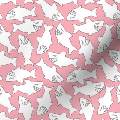baby sharks on pink