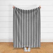 Collared portrait vertical chevron coordinate - gray