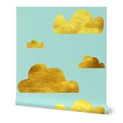 Gold and blue clouds