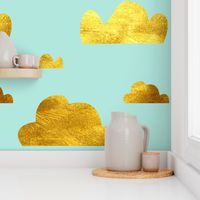 Gold and blue clouds