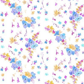 floral vintage periwinkle small