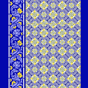 French Country Tiles - Border Print