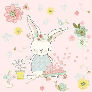 7" Garden Bunny / Pink