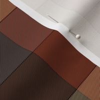 paneled tartan check - 6" - browns