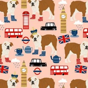 english bulldog fabric london uk bulldogs fabric - blush