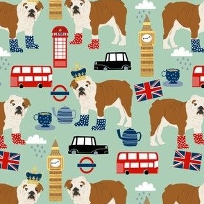 english bulldog fabric london uk bulldogs fabric - mint