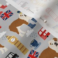 english bulldog fabric london uk bulldogs fabric - grey