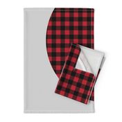 54" - monthly picture blanket - buffalo plaid moose - watch me grow