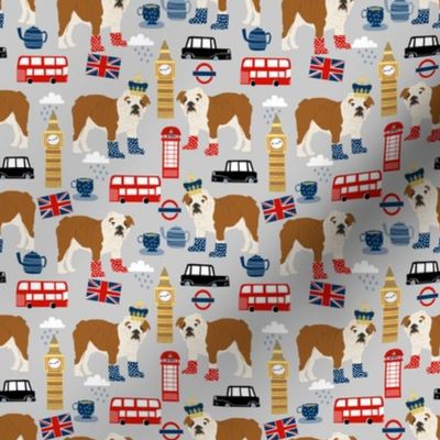 english bulldog fabric london uk bulldogs fabric - grey