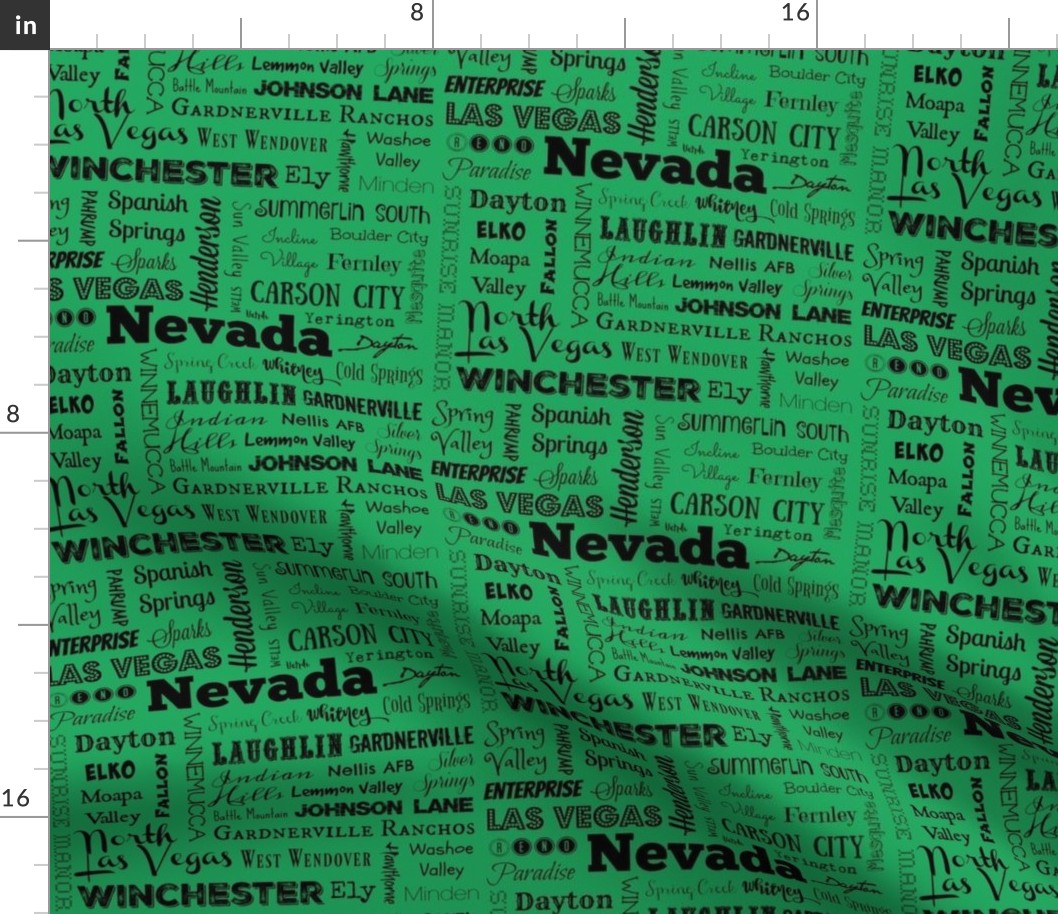 Nevada cities, green