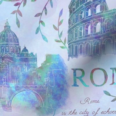 Romewatercolor-blue