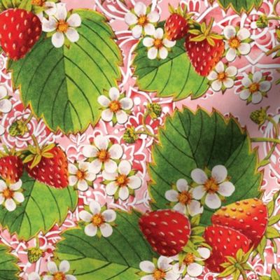 Pink Paisley Strawberries