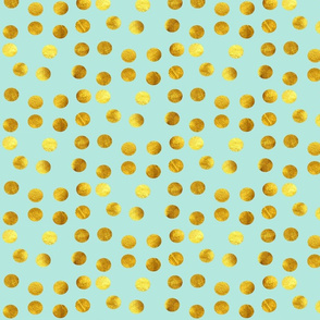 Gold dots blue