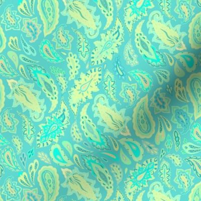 Turquoise paisley pattern