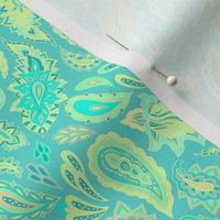 Turquoise paisley pattern