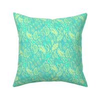 Turquoise paisley pattern