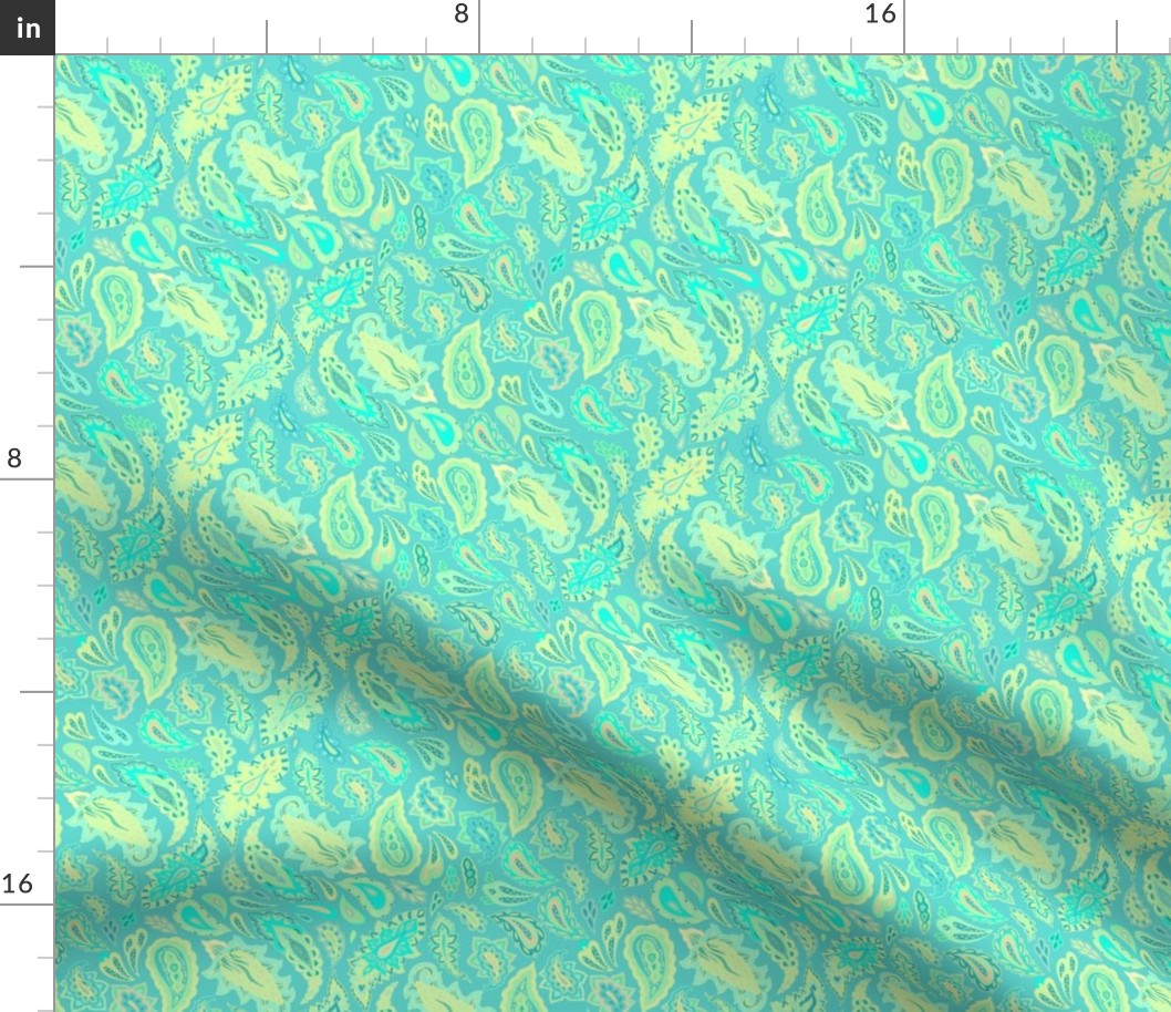 Turquoise paisley pattern