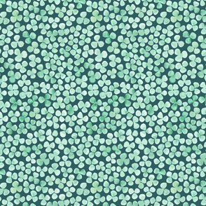 Watercolor Clovers (Green)