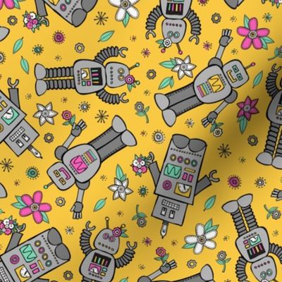 Robots in Spring (Yellow)