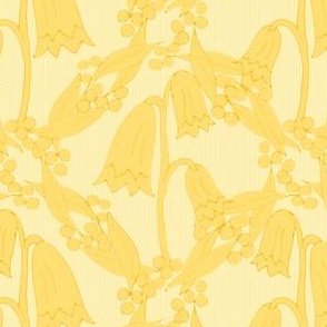 Christmas Bells and Golden Wattle - Silhouettes in Tonal Golds.