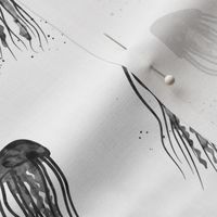 jellyfish - black and white