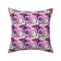 MYSTERIOUS ABSTRACT CACTI FLOWERS PINK PURPLE