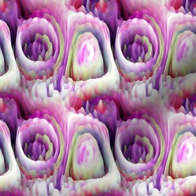 MYSTERIOUS ABSTRACT CACTI FLOWERS PINK PURPLE