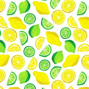 painted lemon and limes