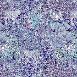 Leopard Spots in Blue and Violet SMALL