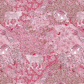 Leopard Spots in Pink and Red SMALL